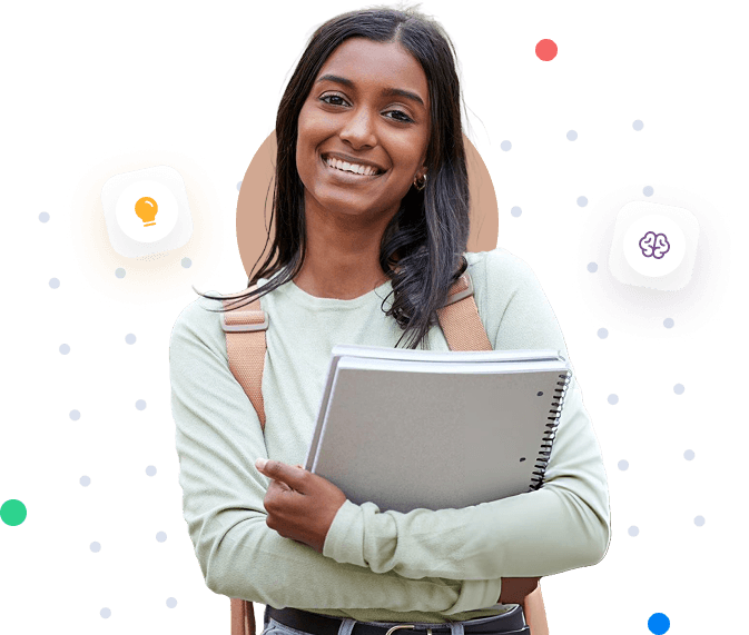 Student with notebook