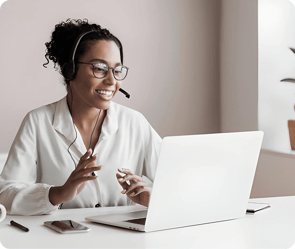 Instructor teaching online